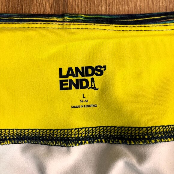 Land’s End Active Yoga Pants Space Dye Navy Sz L (14/16) - Picture 7 of 10